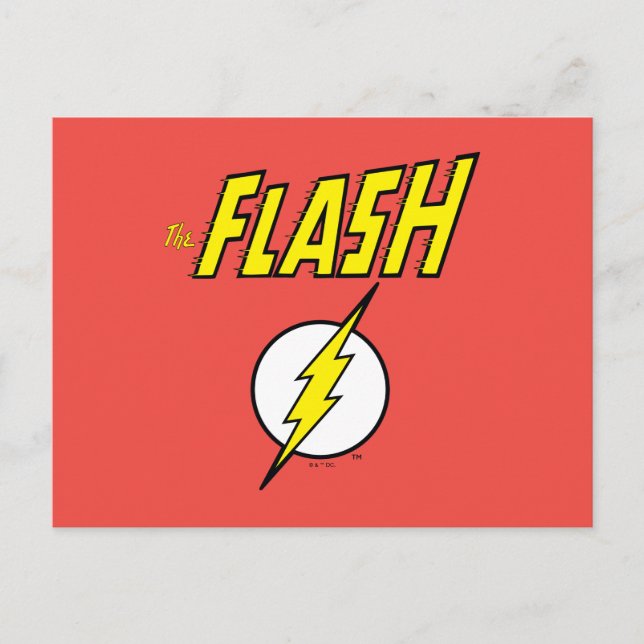 The Flash Name & Blitz Logo Postkarte (Vorderseite)
