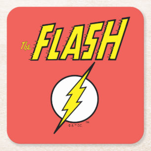 The Flash Name & Blitz-Logo Rechteckiger Pappuntersetzer