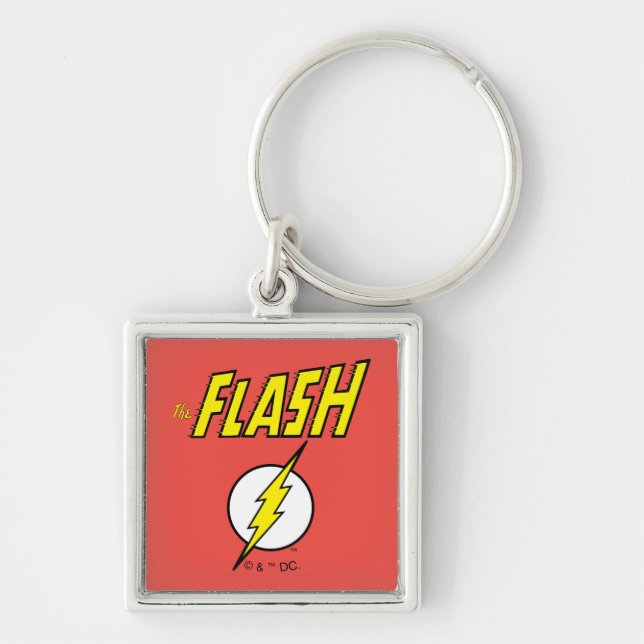 The Flash Name & Blitz Logo Schlüsselanhänger (Vorne)