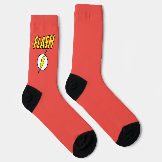 The Flash Name & Blitz-Logo Socken (Rechts)