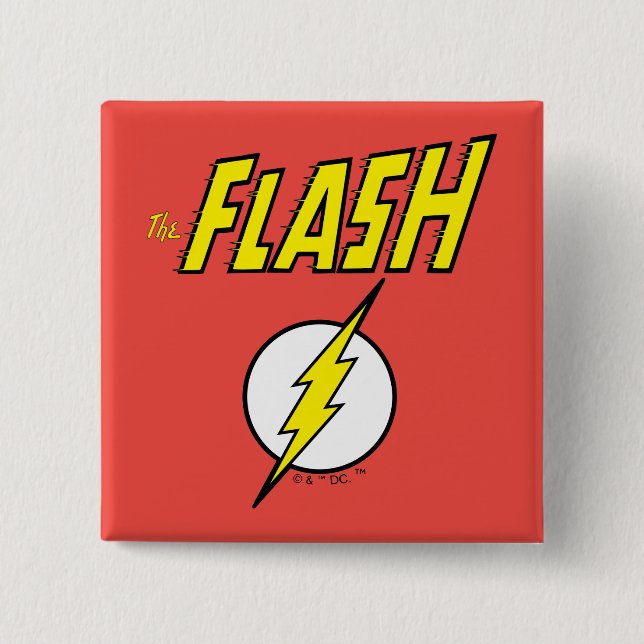 The Flash Name & Lightning Bolt Logo Button (Vorderseite)
