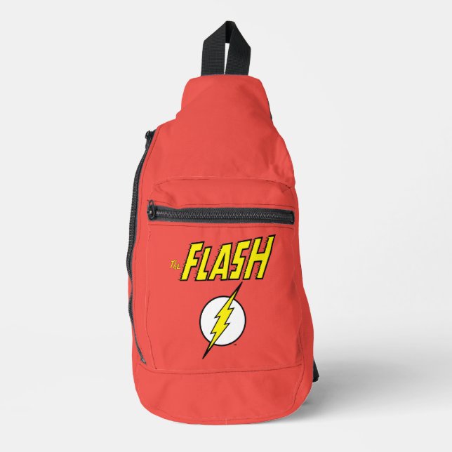 The Flash Name & Lightning Bolt Logo Crossbody Bag (Vorderseite)