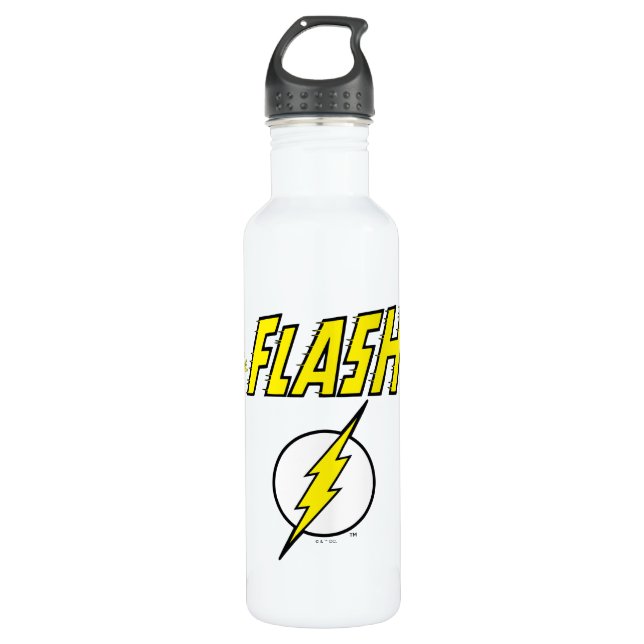The Flash Name & Lightning Bolt Logo Edelstahlflasche (Vorderseite)