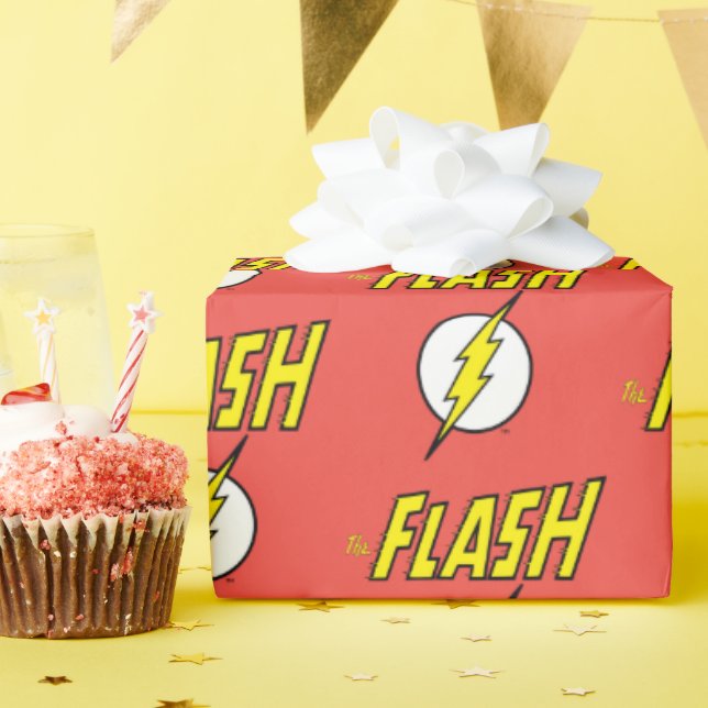 The Flash Name & Lightning Bolt Logo Geschenkpapier (Geburtstagsparty)