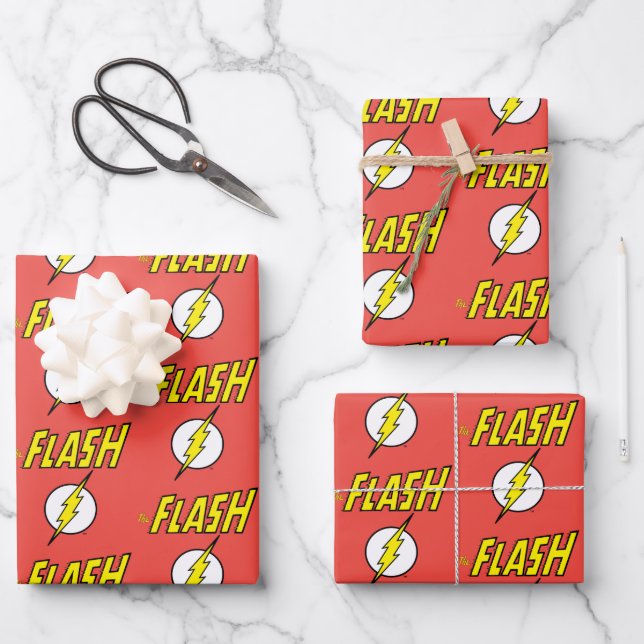 The Flash Name & Lightning Bolt Logo Geschenkpapier Set (Vorderseite)