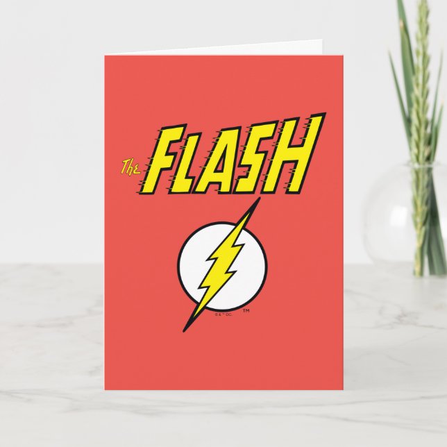 The Flash Name & Lightning Bolt Logo Karte (Vorderseite)