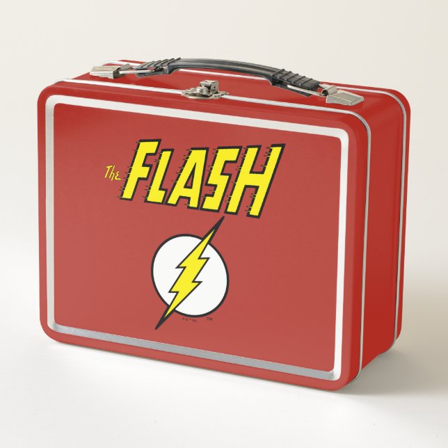 The Flash Name & Lightning Bolt Logo Metall Brotdose (Vorderseite)