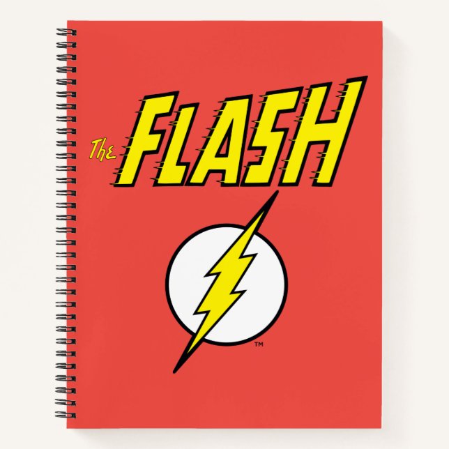 The Flash Name & Lightning Bolt Logo Notizbuch (Vorderseite)