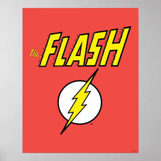 The Flash Name & Lightning Bolt Logo Poster (Vorne)