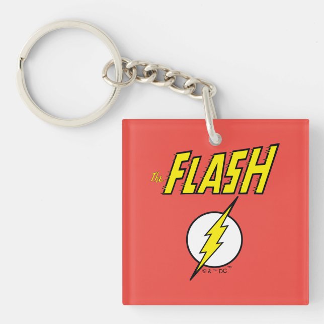 The Flash Name & Lightning Bolt Logo Schlüsselanhänger (Vorderseite)