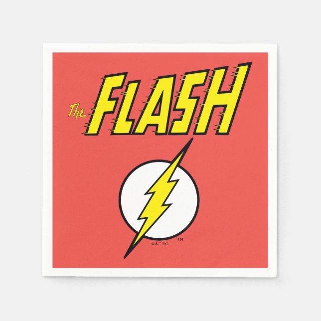 The Flash Name & Lightning Bolt Logo Serviette (Vorderseite)