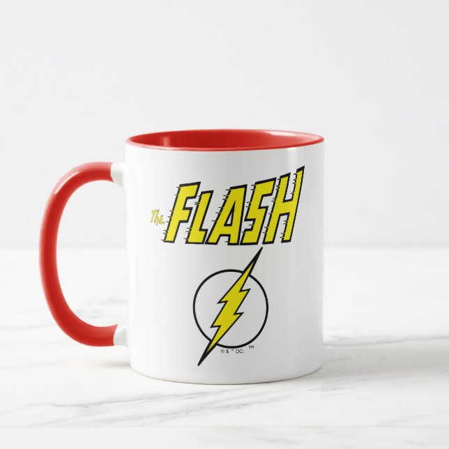 The Flash Name & Lightning Bolt Logo Tasse (Links)