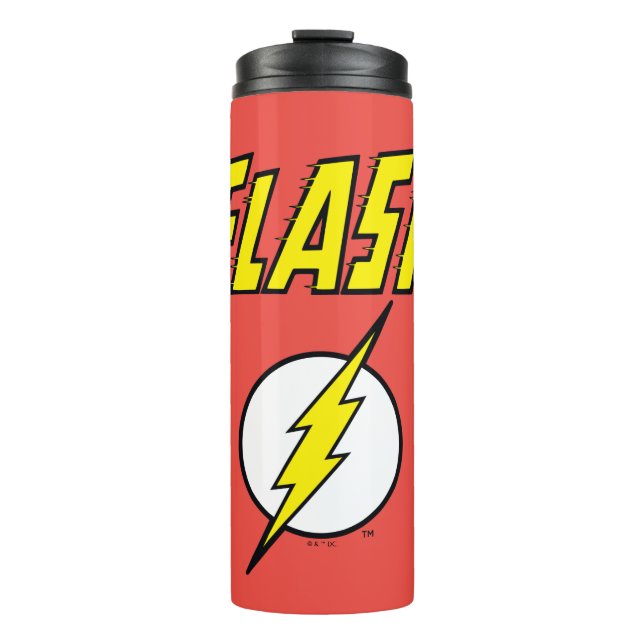 The Flash Name & Lightning Bolt Logo Thermosbecher (Vorderseite)