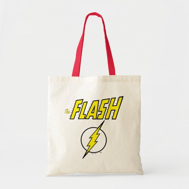 The Flash Name & Lightning Bolt Logo Tragetasche (Vorne)