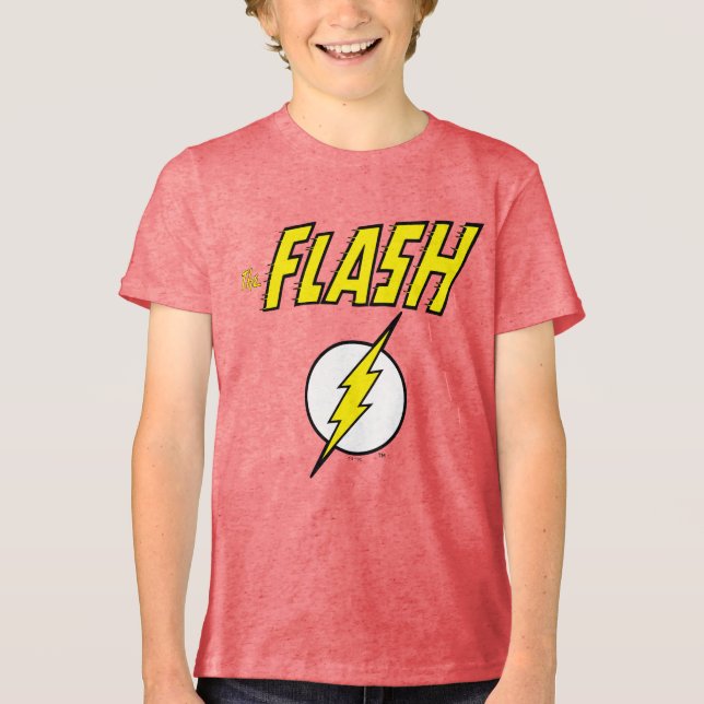 The Flash Name & Lightning Bolt Logo Tri-Blend Shirt (Vorderseite)