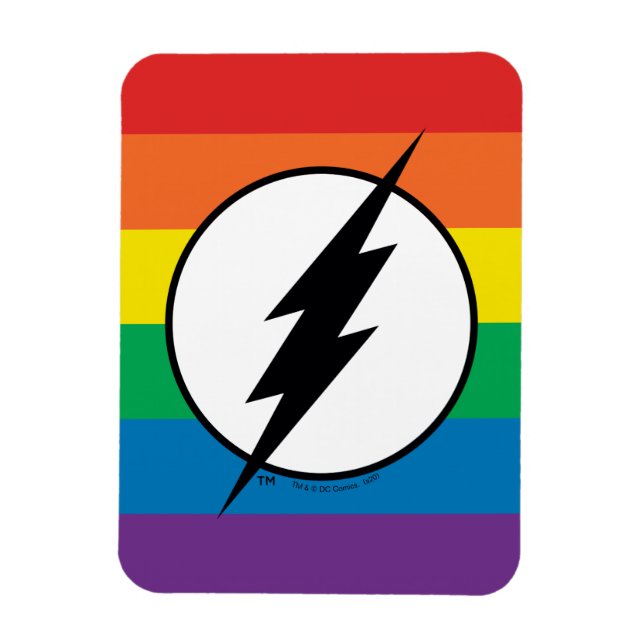 The Flash Regenbogen-Logo Magnet (Vertikal)