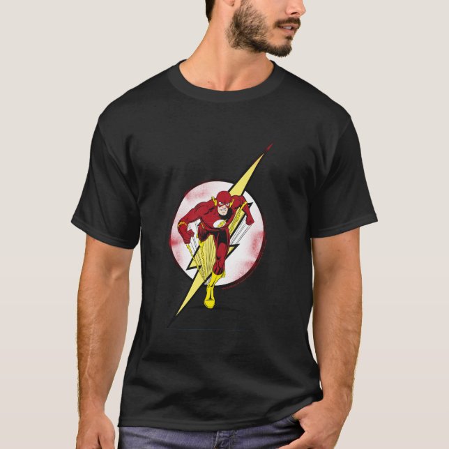 The Flash Speedster Icon Bold Red Lightning Emblem T-Shirt (Vorderseite)