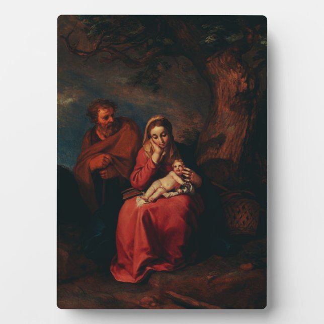 The Flight into Egypt by Abraham Bloemaert  Fotoplatte (Vorderseite)