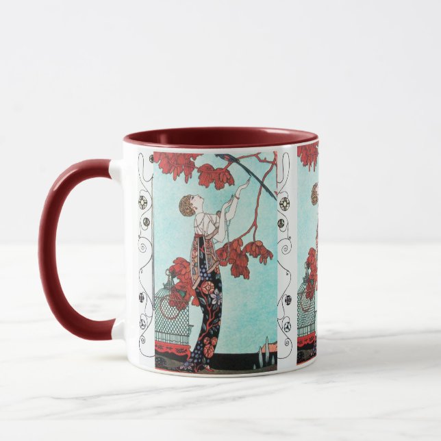 THE FLIGHTY BIRD ,BEAUTY FASHION/ Geometric Swirls Tasse (Links)