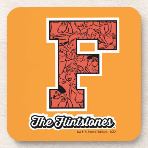 The Flintstones   Collegiate Style Monogram Getränkeuntersetzer
