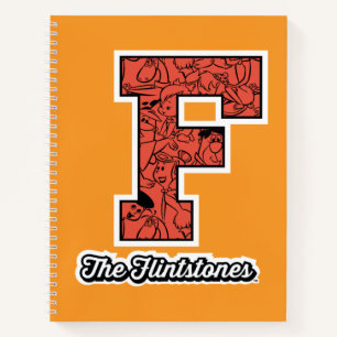The Flintstones Collegiate Style Monogram Notizbuch