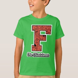 The Flintstones   Collegiate Style Monogram T-Shirt
