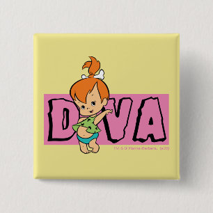 The Flintstones Pebbles - Little Diva Button