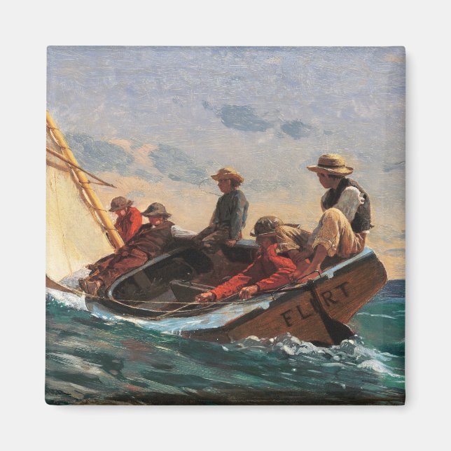 The Flirt (1874) von Winslow Homer Magnet (Vorne)