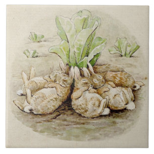 The Flopsy Bunnies Asleep (von Beatrix Potter) Fliese