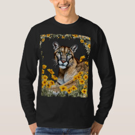The Florida Panther With Coreopsis Border Cut Out T-Shirt