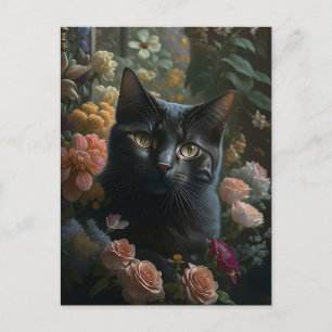 the flower cat postkarte