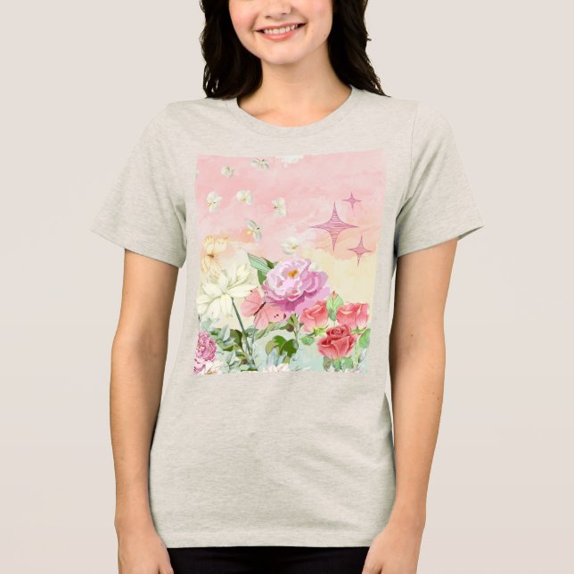 The flowers Tri-Blend shirt (Vorderseite)