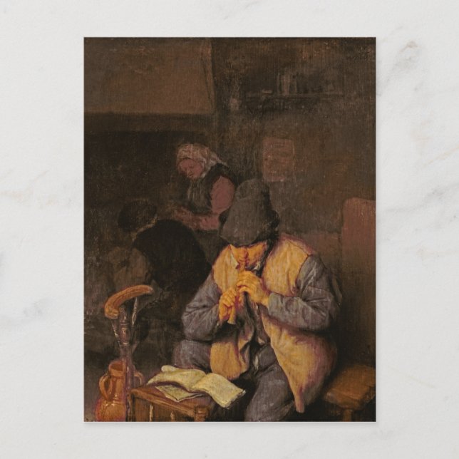 The Flute Player, 17. Jahrhundert Postkarte (Vorderseite)
