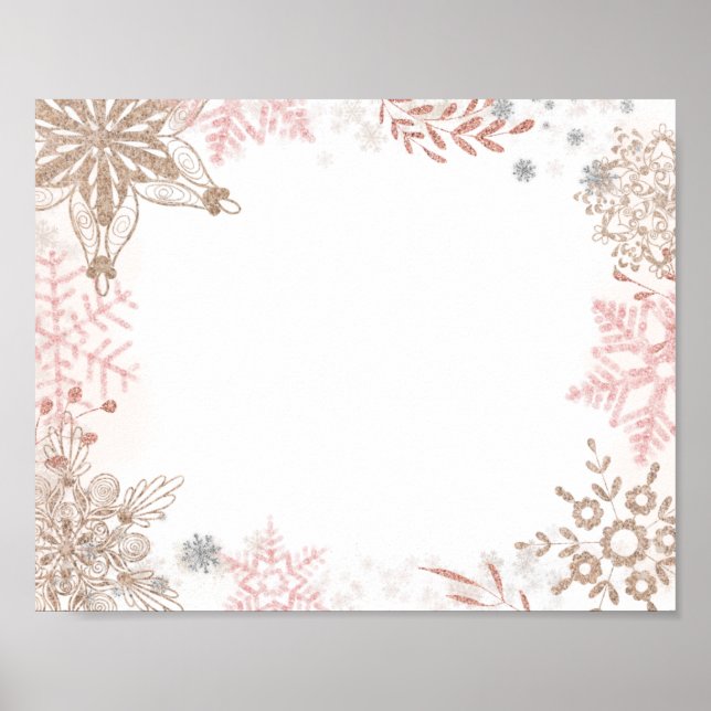 The Food Station Winter Wonderland Pink Gold Poste Poster (Vorne)