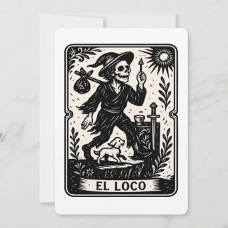 The Fool Tarot Card Art Print Einladung