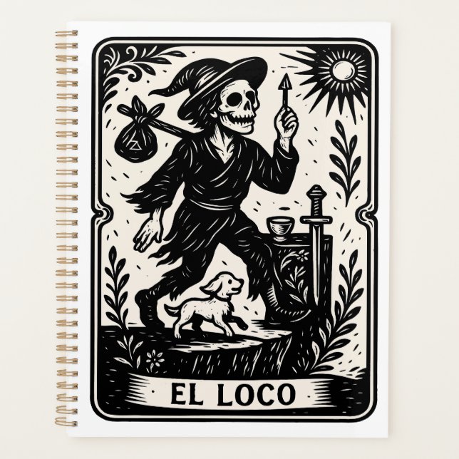 The Fool Tarot Card Art Print Planer (Vorderseite)