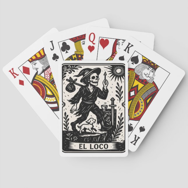 The Fool Tarot Card Art Print Spielkarten (Rückseite)