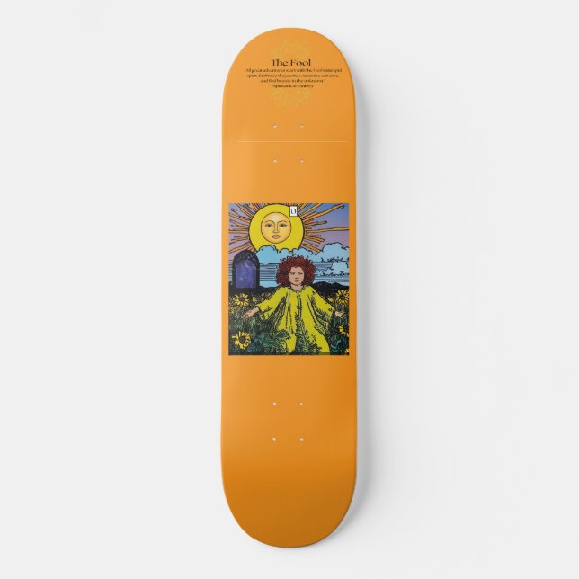 "The Fool" Tarot Card Skateboard Deck (Vorderseite)