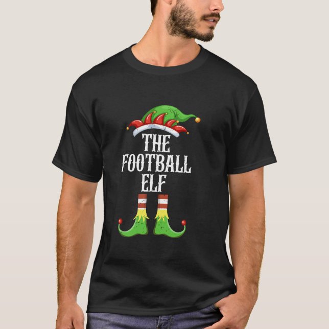 The Football Elf Family Matching Group Weihnachten T-Shirt (Vorderseite)