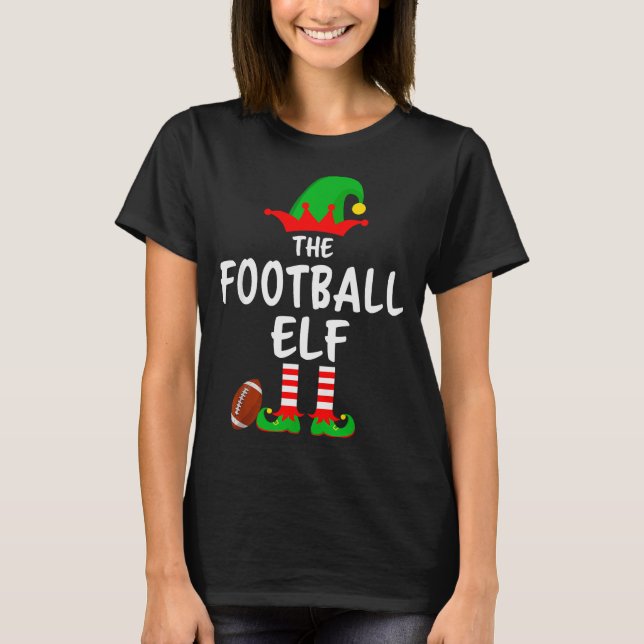 The Football Elf Matching Family Christmas  T-Shirt (Vorderseite)