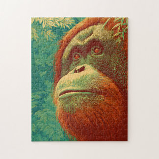 The Forest Dweller - Orangutan, Japanese art Puzzle