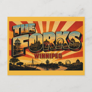 The Forks Winnipeg Historischer Treffpunkt Postkarte