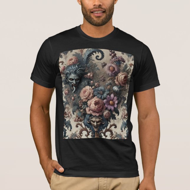 The Formal Fiends – Gothic Floral Design T-Shirt (Vorderseite)
