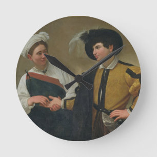 The Fortune Teller (La Buona Ventura), c.1594 Runde Wanduhr