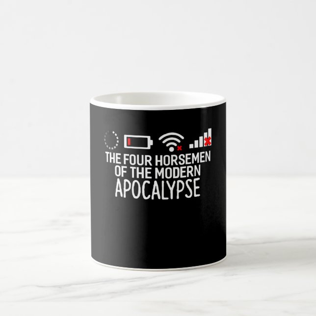 The Four Horsemen of the Modern Apocalypse Funny Kaffeetasse (Mittel)