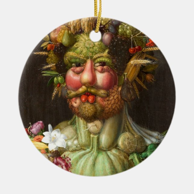 The Four Seasons: Vertumnus - Giuseppe Arcimboldo Keramik Ornament (Vorne)