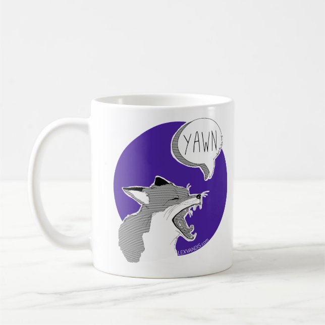 The Fox *Yawn* -Mug purple- Kaffeetasse (Links)