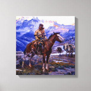 "The Free Trappers" von Charles M Russell Leinwanddruck