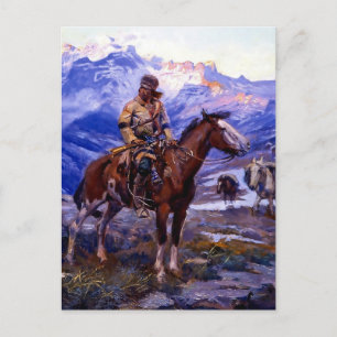 "The Free Trappers" von Charles M Russell Postkarte