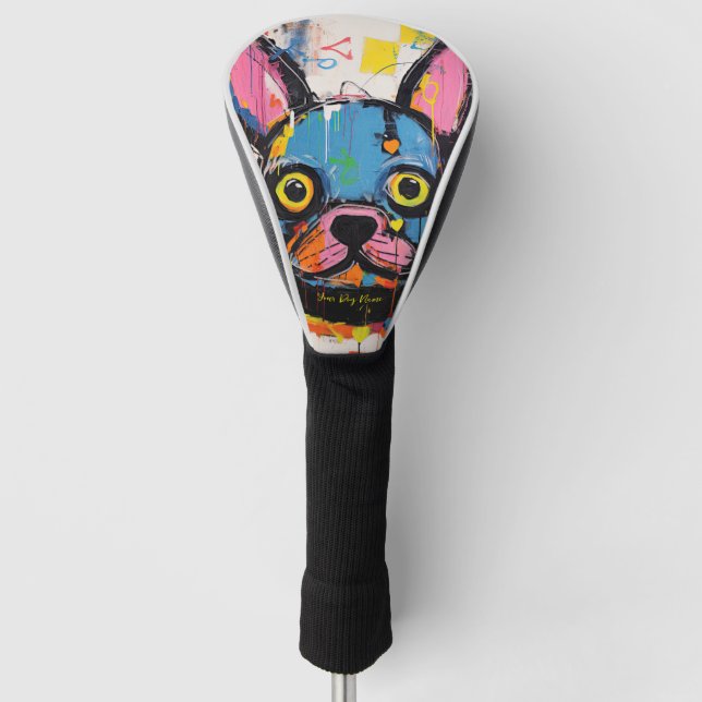 The French Bulldog Graffiti 02 - Leonardo Abbacchi Golf Headcover (Vorderseite)